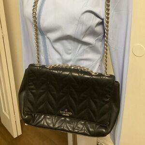 Kate Spade Black Quilted Chain Shoulder Bag